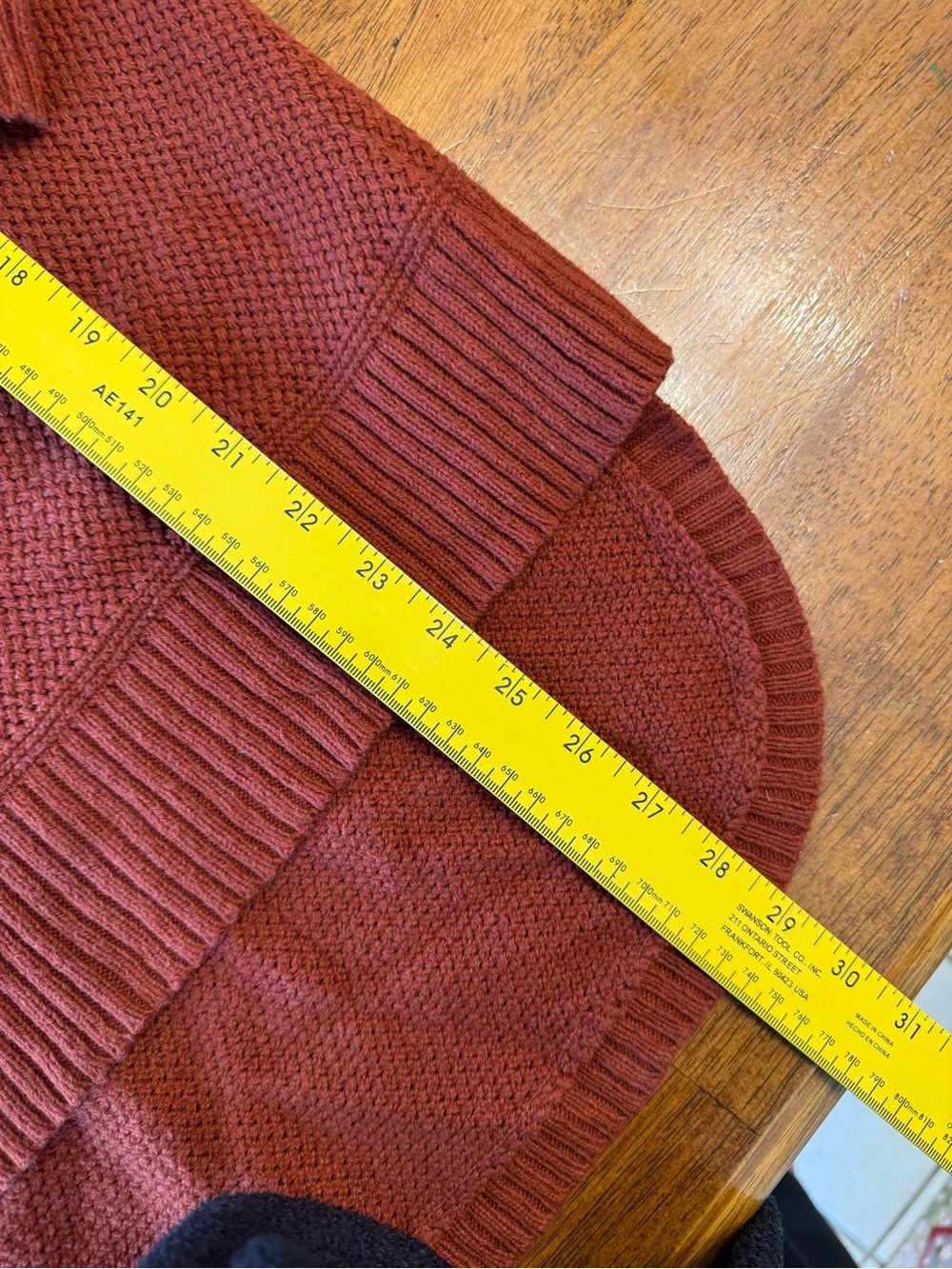 Madewell Chronicle Texture Pullover Sweater Rust Orange Waffle Knit Hi-low XS - Picture 4 of 8